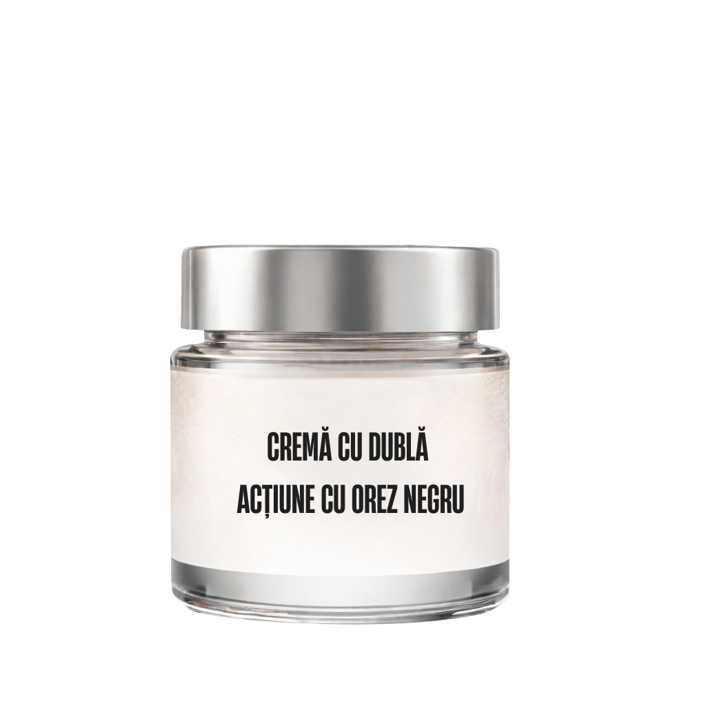 Cremă cu dublă acțiune cu orez negru