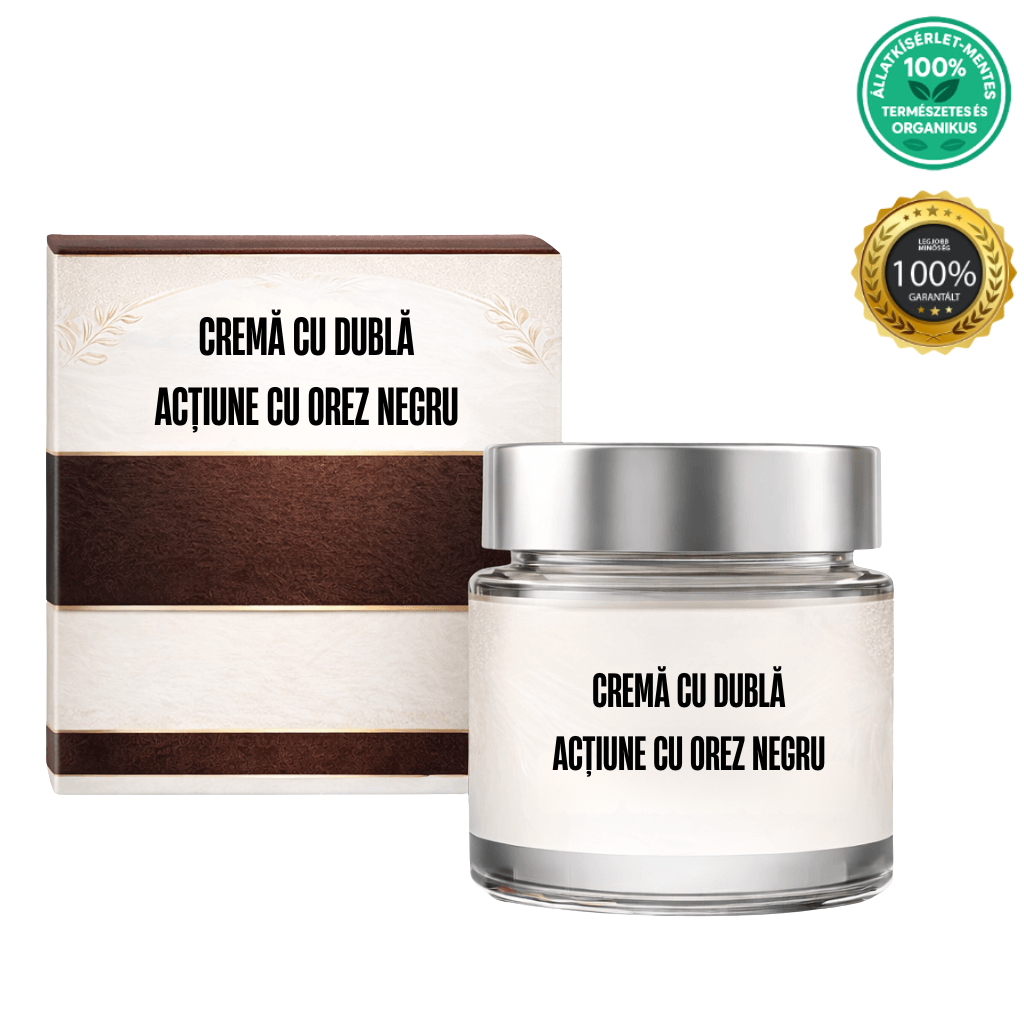 Cremă cu dublă acțiune cu orez negru